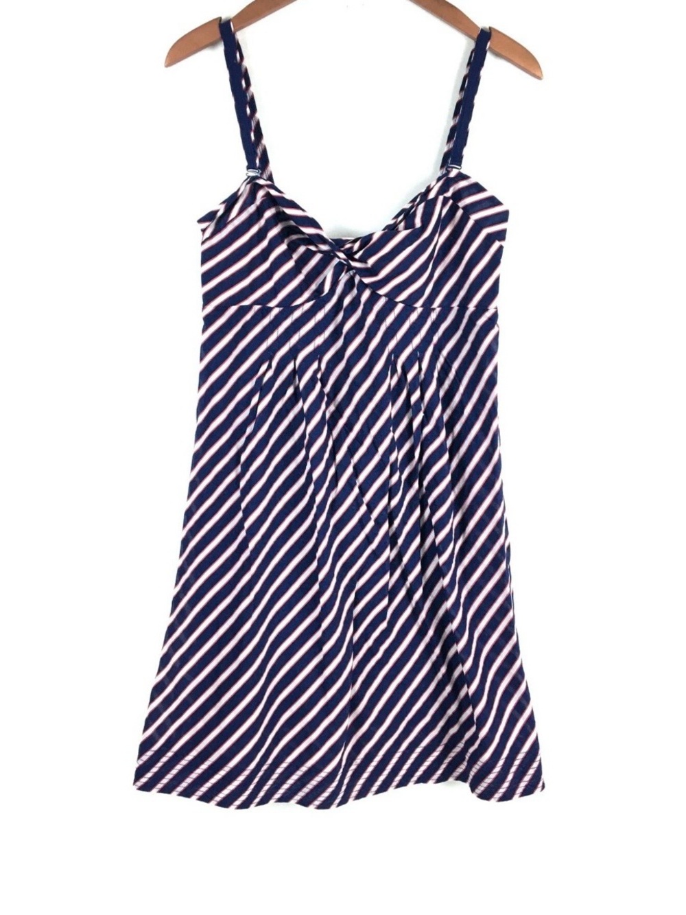 American Eagle Outfitters Navy and White Striped Sundress